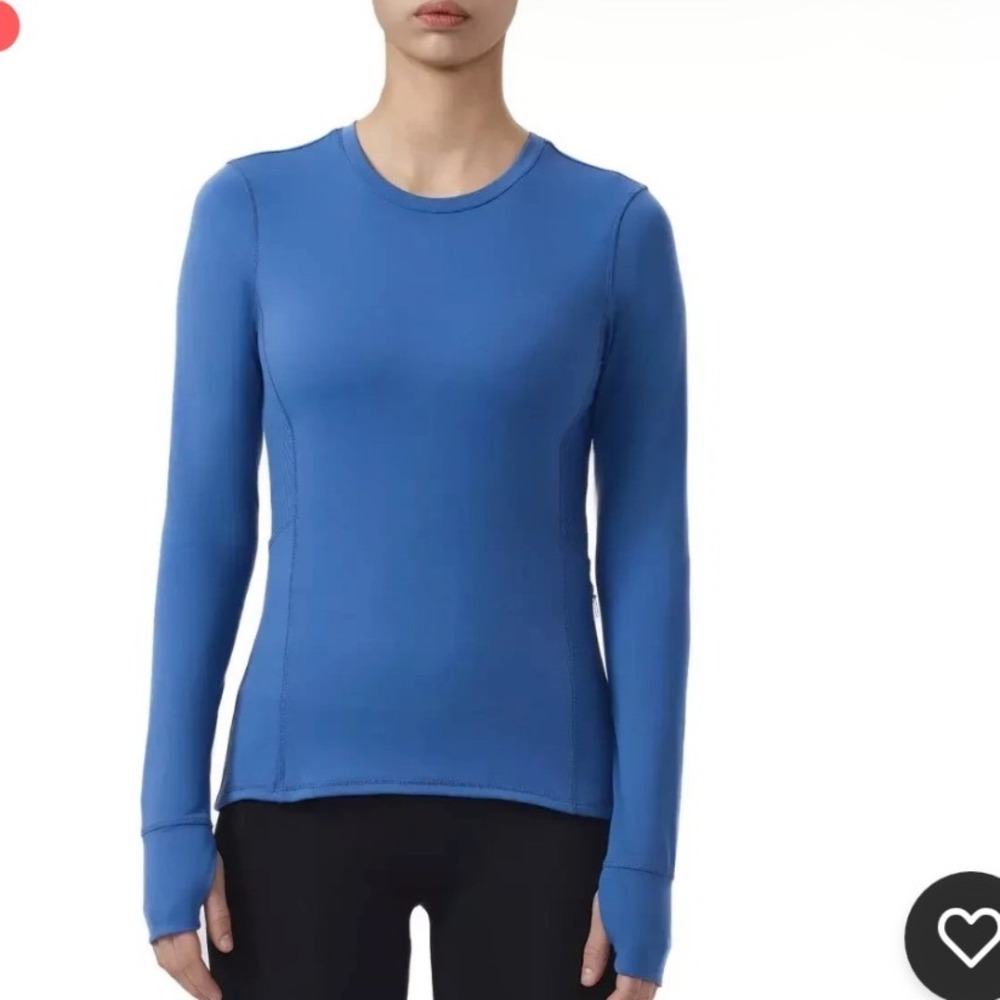 Spyder Active Womens Long Sleeve Performance Top Blue Thumbholes SP1000U Small